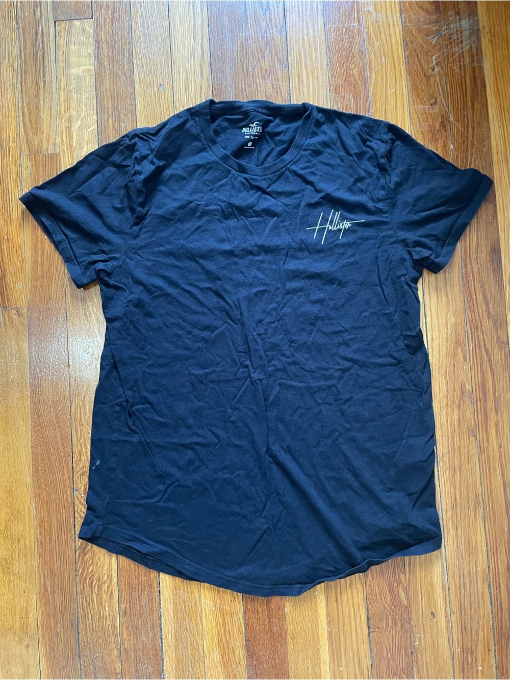 Hollister Black Short Sleeve Logo Tee
